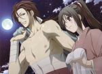  brown_eyes brown_hair hakuouki_shinsengumi_kitan harada_sanosuke kazuki_yone yukimura_chizuru 