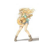  blonde_hair guitar hirasawa_meio instrument macross macross_7 macross_frontier nekki_basara parody sheryl_nome singing 