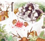  animals bow bows cherry deer emi flower folklore gothic_lolita leaves lolita_fashion plants purple_hair ribbon ribbons sleeping_beauty squirrel 