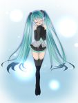  bad_id closed_eyes detached_sleeves hatsune_miku long_hair minoru skirt thigh-highs thighhighs twintails vocaloid 
