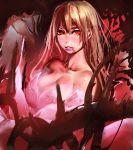  blood bow_(artist) bow_(bhp) breasts brown_hair cleavage dress large_breasts long_hair original red_eyes thorns 