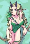  bow breasts cleavage elf horns tagme 