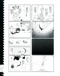  comic food_girls happy highres melon-chan_(fg) monochrome okama pencil toy wink wooden_pencil young yuzu-chan 