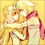  1girl couple emil_castagnier flower lowres marta_lualdi scarf tales_of_(series) tales_of_symphonia tales_of_symphonia_knight_of_ratatosk 