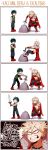  2boys 5koma angry bakugou_katsuki boku_no_hero_academia comic highres midoriya_izuku multiple_boys suncelia sword weapon 