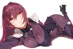  1girl blush bodysuit breasts fate/grand_order fate_(series) looking_at_viewer scathach_(fate/grand_order) yang-do 