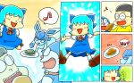  cirno crossover doraemon doraemon_(character) glaceon nobi_nobita pokemon touhou 