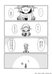  1girl arm_warmers comic greyscale katari_(ropiropi) mizuhashi_parsee monochrome pointy_ears scarf sweatdrop touhou translation_request 