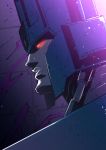  1boy 80s decepticon glowing glowing_eyes head_only ichira-san machine machinery mecha no_humans oldschool overlord_(transformers) personification red_eyes robot transformers 