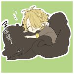  1boy azs_kn chibi male_focus shishiou shishiou_no_mofumofu sleeping touken_ranbu 