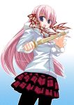  kanzaki_karuna kendo long_hair pantyhose pink_hair shinai shinakoi skirt sword touyama_sakura weapon 