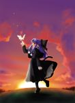  butterflies butterfly cat_tail cloud clouds dress grass kagetsu_tohya kagetsu_tooya len long_hair melty_blood nature pointy_ears red_eyes ribbon ribbons sky star star_(sky) starry_sky stars tail tsukihime type-moon 