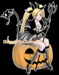  blue_eyes genderswap halloween jack-o'-lantern jack-o-lantern long_hair naruko naruto pumpkin twintails uzumaki_naruto 