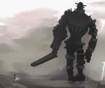  battle gaius giant playstation_2 shadow_of_the_colossus sword video_game wander 