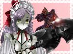  ashlotte ashlotte_maedel astaroth_(soul_calibur) astaroth_(soulcalibur) blonde_hair drill_hair golem gothic_lolita lolita_fashion polearm ribbon ribbons silver_hair soul_calibur soulcalibur spear weapon yandere 