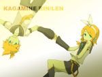  bad_id blonde_hair hand_holding holding_hands kagamine_len kagamine_rin name_(pixiv) short_hair siblings twins vocaloid 