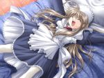  bed charlotte_verlaine closed_eyes ebenbourg_no_kaze game_cg happy long_hair lying maid studio_ego yamamoto_kazue 