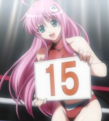  cap green_eyes lala_satalin_deviluke long_hair peke pink_hair round_girl screencap stitched swimsuit to_love-ru toloveru 