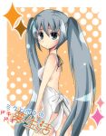  bad_id hatsune_miku long_hair naked_apron naru_(plume_plan) solo twintails very_long_hair vocaloid 