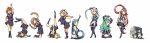  10s 6+girls :&gt; :d ;d ahoge arched_back arm_up arms_behind_back black_gloves black_hair black_legwear blonde_hair blue_eyes blue_hair braid brown_eyes brown_hair contrapposto detached_sleeves elbow_gloves from_behind full_body gloves green_eyes green_hair hair_between_eyes hair_ornament hairband hairclip hand_on_hip harusame_(kantai_collection) hat highres kantai_collection kawakaze_(kantai_collection) kneehighs kneeling leaning_forward legs_crossed legs_up long_hair looking_back midriff multiple_girls murasame_(kantai_collection) navel nonco one_eye_closed open_mouth outstretched_arms pink_hair pleated_skirt pointing pointing_up red_eyes samidare_(kantai_collection) school_uniform serafuku shigure_(kantai_collection) shiratsuyu_(kantai_collection) short_hair side_ponytail silver_hair single_braid sitting skirt skirt_hold smile spread_legs standing suzukaze_(kantai_collection) sweatdrop thigh-highs twintails umikaze_(kantai_collection) very_long_hair wide_sleeves yamakaze_(kantai_collection) yuudachi_(kantai_collection) 