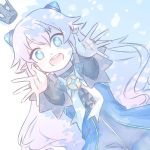  :d artist_request blue_eyes blue_legwear blue_skirt crown elsword heart heart_tail horns long_hair looking_at_viewer luciela_r._sourcream on_floor open_mouth pointy_ears skirt smile tagme tail thigh-highs white_background white_hair 