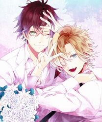  diabolik_lovers green_eyes mukami_kou redhead sakamaki_ayato satoi 