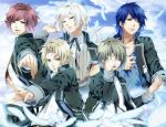  akito_shukuri brown_eyes heishi_otomaru kakeru_yuiga nijou_sakuya norn9 senri_ichinose teita white_hair 