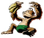  banana food fruit lowres metal_slug metal_slug_attack official_art orangutan 