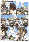  +++ ... 3koma 4girls :d =_= ^_^ ahoge akagi_(kantai_collection) bare_shoulders black_hair brown_hair cape chibi closed_eyes comic detached_sleeves doorway eating food food_on_face girls_und_panzer gradient gradient_background green_eyes grey_hair haruna_(kantai_collection) hat headgear hisahiko isuzu_hana japanese_clothes kantai_collection long_hair multiple_girls nontraditional_miko onigiri ooarai_school_uniform open_mouth orange_eyes pleated_skirt sitting skirt smile spoken_ellipsis star star-shaped_pupils symbol-shaped_pupils tentacle translated wavy_mouth wide_sleeves wo-class_aircraft_carrier 