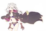  1girl bikini clenched_teeth female_my_unit_(fire_emblem:_kakusei) fire_emblem fire_emblem:_kakusei gloves jewelry long_hair looking_at_viewer my_unit_(fire_emblem:_kakusei) necklace simple_background smile solo swimsuit teeth twintails white_background white_hair 