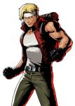  blonde_hair gloves headband marco_rossi metal_slug metal_slug_attack official_art sideburns tank_top vest 