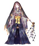  closed_eyes full_body hakama horn japanese_clothes lemming_no_suana ofuda ofuda_on_clothes personification pokemon shide shuppet solo standing white_hair wide_sleeves 