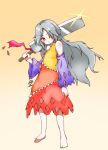  cleaver long_hair marikichi_aniki red_eyes sakata_nemuno silver_hair solo touhou 