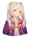  1girl cape female_my_unit_(fire_emblem:_kakusei) fire_emblem fire_emblem:_kakusei long_hair looking_at_viewer my_unit_(fire_emblem:_kakusei) onisuu solo twintails white_hair yellow_eyes 