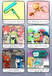  3d_rod! aerospray_(splatoon) aori_(splatoon) backwards_hat beard bike_shorts black_hair black_shirt black_shorts blue_hat blue_shirt brown_eyes closed_mouth comic commander_atarime crying dj_takowasa domino_mask earrings english face_mask facial_hair fang food food_on_head frown glasses green_hair green_hat green_shirt grey_hair grin hair_ornament hand_on_another&#039;s_head hand_on_hip hat headgear heart highres holding hotaru_(splatoon) inkling inling jewelry long_sleeves mask mole mole_under_eye object_on_head octarian octoball open_mouth peaked_cap pointy_ears polka_dot polka_dot_shirt purple_hat purple_shirt red_shirt redhead scrunchie shirt short_sleeves shorts single_vertical_stripe smile splat_roller_(splatoon) splatoon squidbeak_splatoon star_hat_ornament sunglasses super_sea_snail t-_shirt takozonesu tentacle_hair topknot turtleneck weapon white_shirt yellow_eyes yellow_vest 