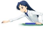  a1 flat_chest highres idolmaster initial-g kisaragi_chihaya mahjong playing_games solo the_idolm@ster 