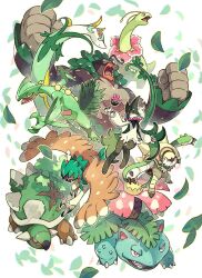  animal_focus antennae beak bird black_fur body_fur chesnaught claws closed_mouth colored_sclera decidueye everyone fangs feathers flower gorilla grass green_feathers green_fur group_picture highres kuromagnon leaf mask meganium meowscarada no_humans open_mouth orange_eyes owl pawpads pokemon pokemon_(creature) pokemon_focus red_eyes rillaboom roaring sceptile serperior short_tail snake spiked_arm spiked_shell spikes tail torterra tortoise tree turtle two-tone_fur venusaur wings yellow_eyes yellow_sclera 