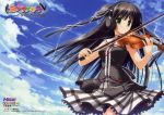  headphones minna_no_uta skirt sky violin 