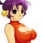  breasts cleavage cleavage_cutout huge_breasts large_breasts lowres ma_renka nozomi_(artist) open_clothes open_shirt purple_eyes purple_hair shijou_saikyou_no_deshi_ken'ichi shijou_saikyou_no_deshi_kenichi shirt violet_eyes 