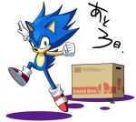  cardboard_box gloves green_eyes lowres metal_gear_solid solid_snake sonic sonic_the_hedgehog super_smash_bros. tail translated 