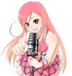  brown_eyes duplicate long_hair lucia microphone pangya pink_hair 