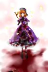  blood butterflies butterfly dress elbow_gloves eva_beatrice flower gloves hat orange_hair rose roses short_hair staff umineko_no_naku_koro_ni 