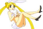  azuma_yukihiko bishoujo_senshi_sailor_moon blonde_hair blue_eyes bunny_ears high_heels oekaki rabbit_ears shoes tsukino_usagi 
