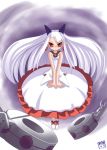  demon demon_girl dress horns makai_kingdom nippon_ichi phantom_kingdom pram pram_the_oracle red_eyes shackles white_hair 