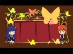  butterflies chibi frederica_bernkastel higurashi_no_naku_koro_ni letterboxed lowres parody umineko_no_naku_koro_ni ushiromiya_maria 