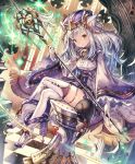  animal_ears artist_request bell cat cat_ears cat_tail checkered checkered_floor chess_piece corset cygames eyebrows_visible_through_hair fur_trim gloves hat high_heels legs_crossed long_hair looking_at_viewer magic official_art ribbon shadowverse shingeki_no_bahamut skindentation smile snow_whitecat_sage staff tail tail_ribbon thigh-highs white_hair wide_sleeves yellow_eyes 