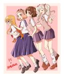  4girls cosplay highres multiple_girls niijima_makoto okumura_haru persona persona_5 sakura_futaba satou_rina seiyuu_connection takamaki_anne to_aru_kagaku_no_railgun to_aru_majutsu_no_index z_d_a_n_k 