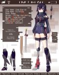  1girl amputee black_hair character_profile commentary_request cyborg destiny_(game) english kuroda_kuwa mecha_musume multicolored_hair original redhead siva_(destiny) tagme 