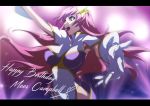  1girl absurdres blue_eyes breasts gloves gundam gundam_seed gundam_seed_destiny hair_ornament highleg highres large_breasts leotard long_hair meer_campbell open_mouth pink_hair roku_(gansuns) solo star star_hair_ornament 