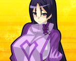  1girl blush breasts fate/grand_order fate_(series) large_breasts long_hair looking_at_viewer matsudora124 minamoto_no_raikou_(fate/grand_order) purple_hair smile solo upper_body very_long_hair violet_eyes 